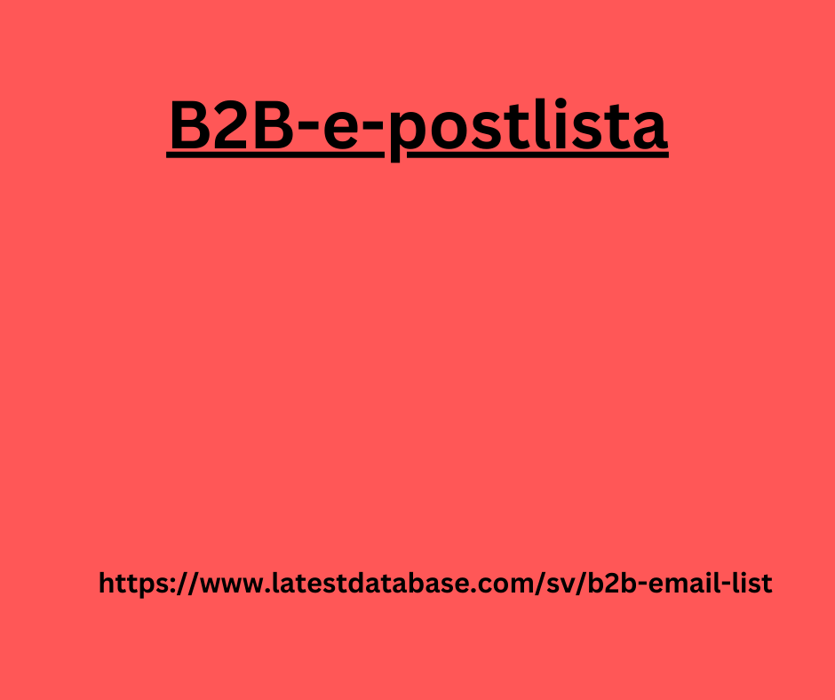 B2B-e-postlista