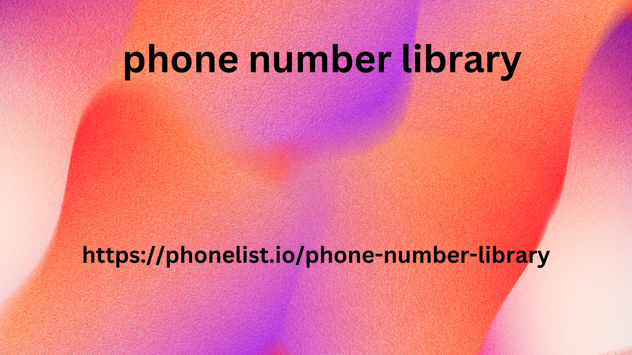 phone number list