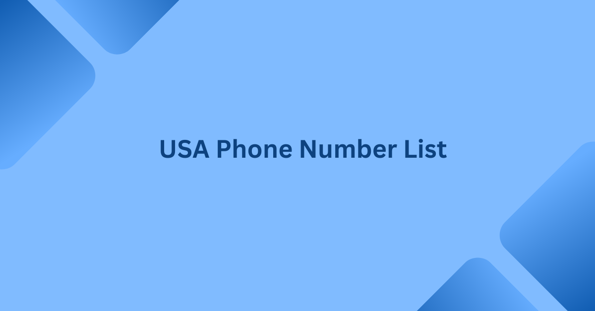 usa phone number list