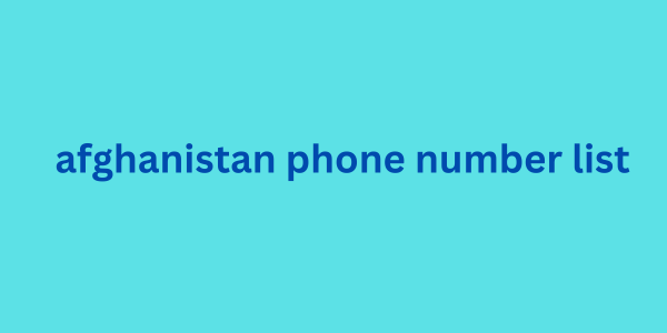 afghanistan phone number list