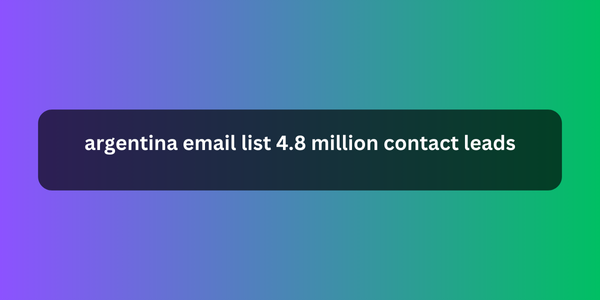 argentina email list 4.8 million contact leads