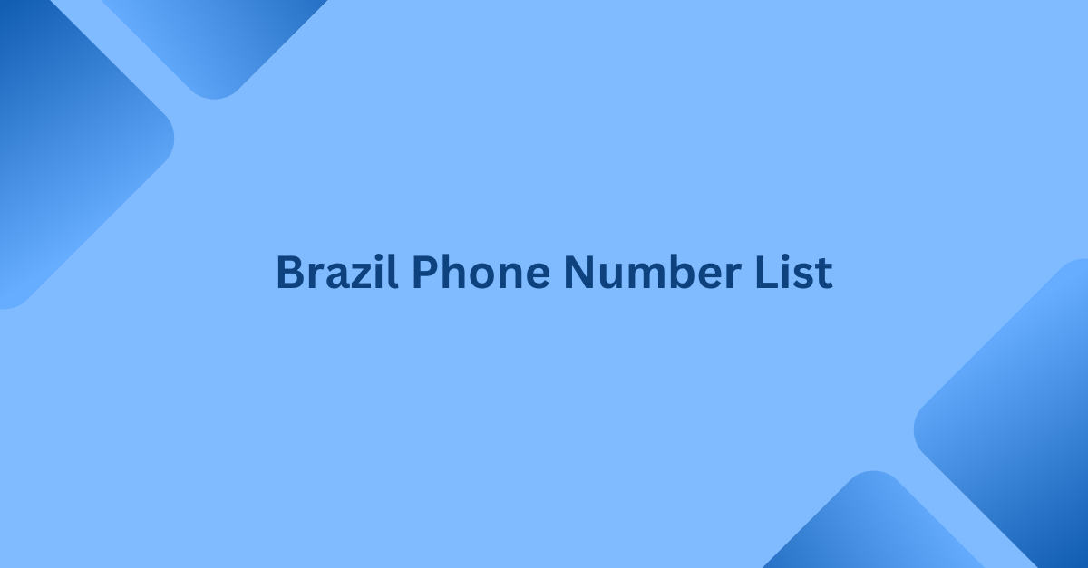 brazil phone number list