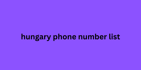 hungary phone number list