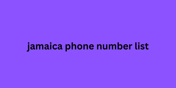 jamaica phone number list