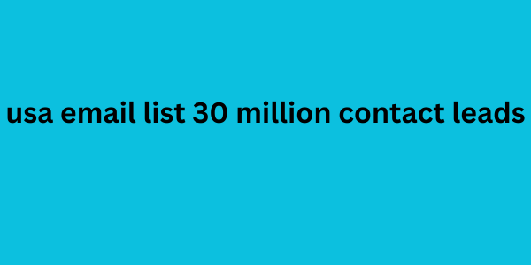 usa email list 30 million contact leads
