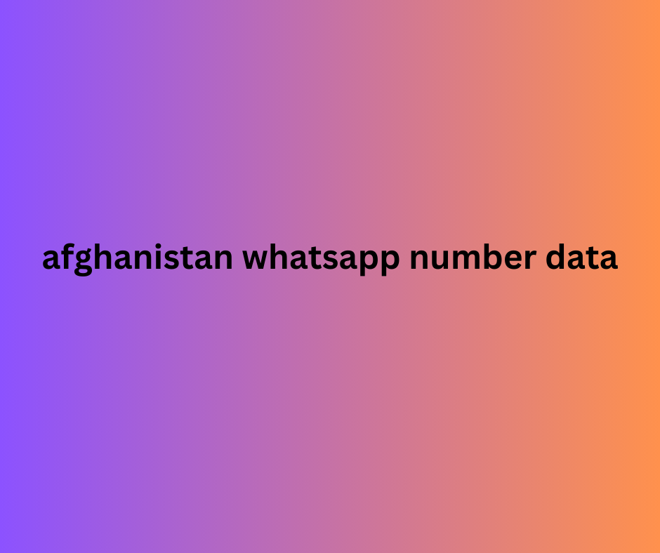 afghanistan whatsapp number data